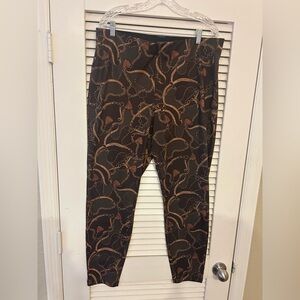 Boston Proper Brown Chain Pattern Pants, XL, Never worn.